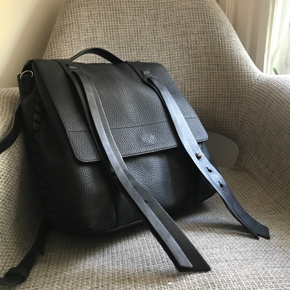 fin leather backpack allsaints